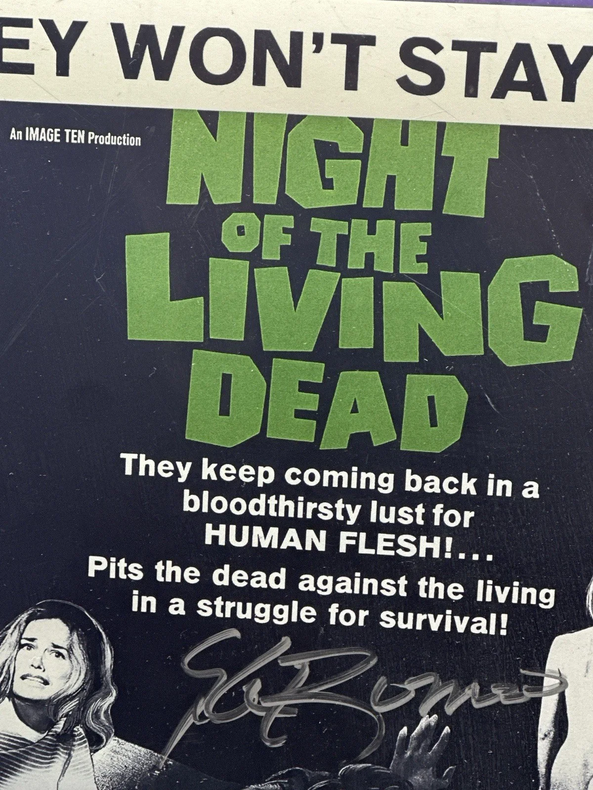Director George Romero — George A. Romero Signed Night Of The Living Dead Poster Horror Rare 10x13, изображение 4