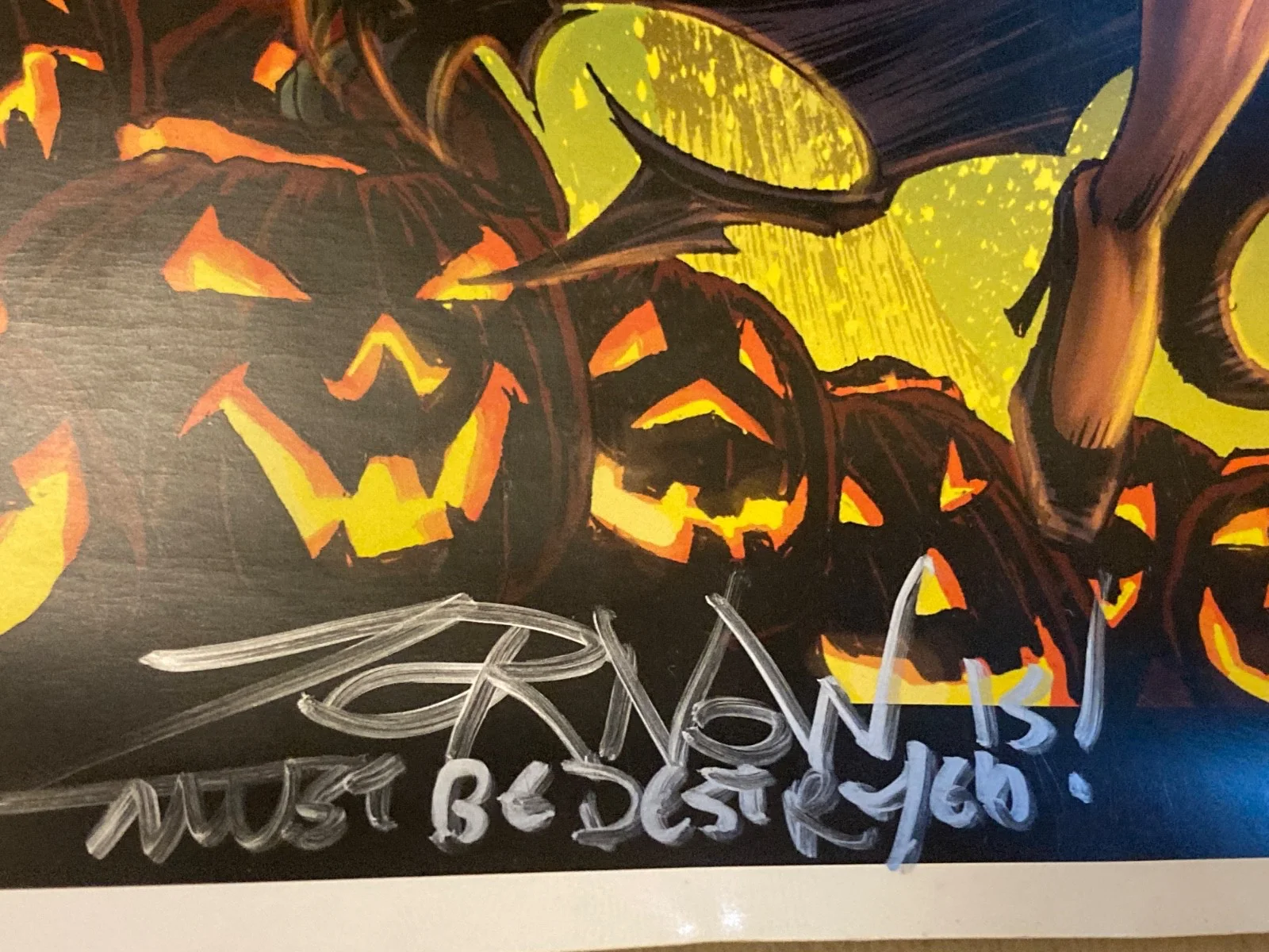 Jeff Zornow — ELVIRA MISTRESS OF THE DARK JEFF ZORNOW SIGNED POSTER RARE HORROR CULT, изображение 2