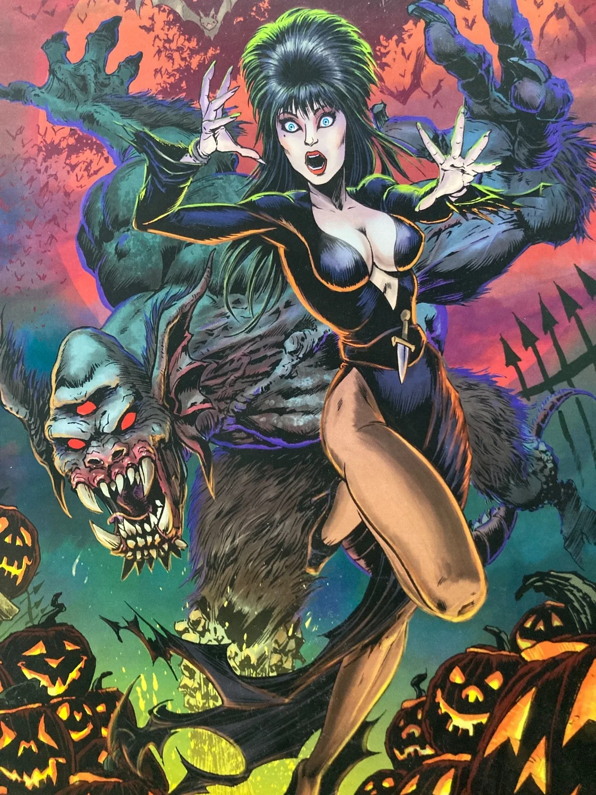 Jeff Zornow — ELVIRA MISTRESS OF THE DARK JEFF ZORNOW SIGNED POSTER RARE HORROR CULT, изображение 3