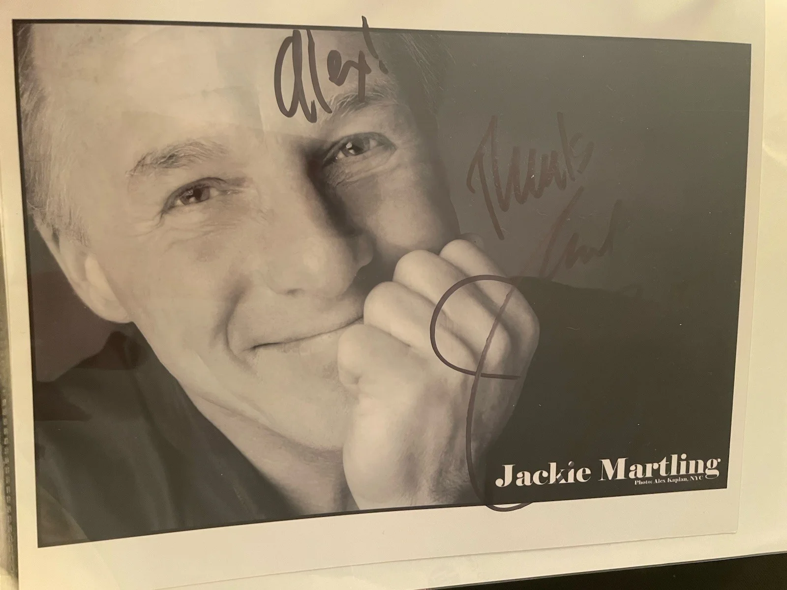 Jackie Martling — Jackie Martling Autograph Signed 8X10 B/W Glossy Photo Howard Stern Radio