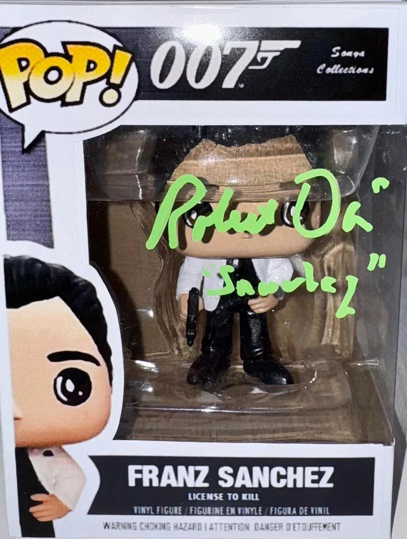 Robert Davi Signed Custom Funko "Franz Sanchez" (James Bond 007) w/Insc-JSA, изображение 2