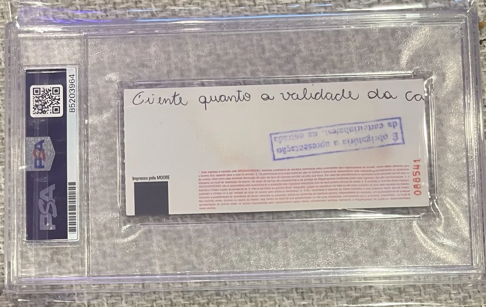 Ronnie James Dio Signed Ticket 2001 Gem Autograph PSA/DNA RIP 2010, image 3