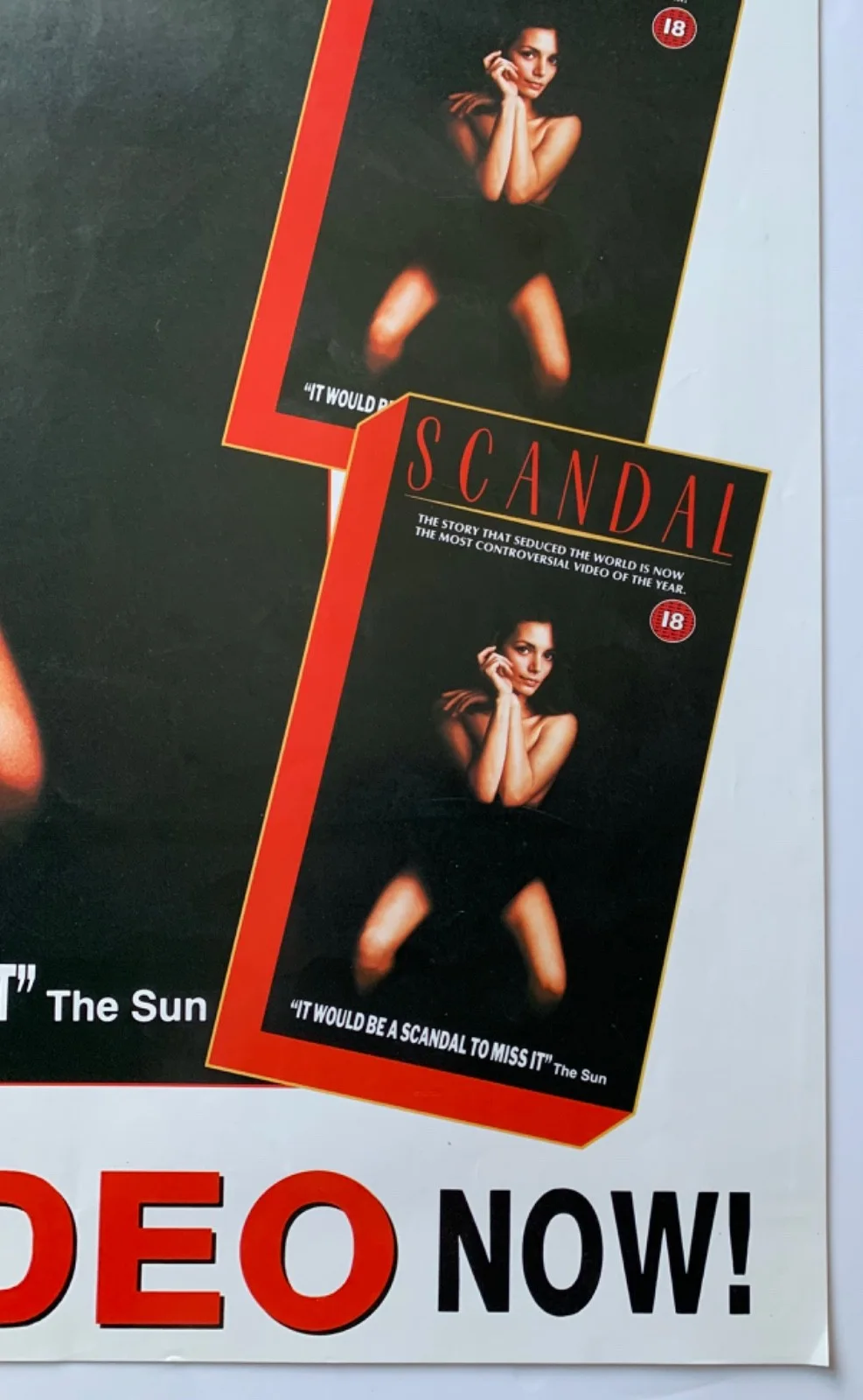 SCANDAL / VINTAGE VIDEO FILM POSTER 1989 BRITISH ORIGINAL JOANNE WHALLEY, изображение 4