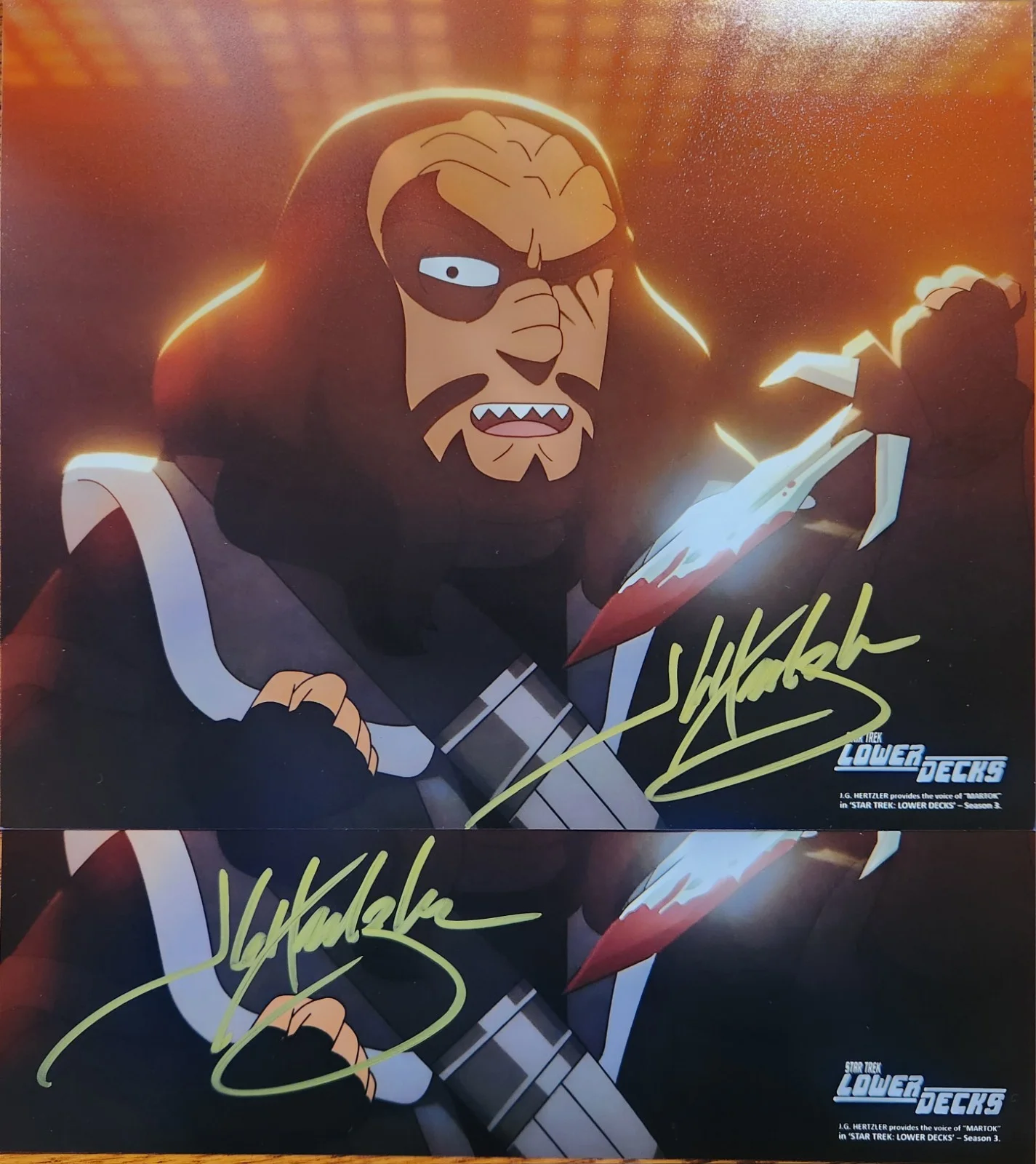 J.G. Hertzler — J.G. Hertzler Star Trek: Lower Decks Signed Martok 8x10 Photo Autograph
