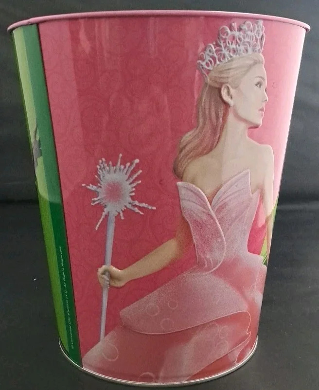 Wicked elphaba and Glinda metal pop corn bucket 21 cm height 19 cm diameter, image 3