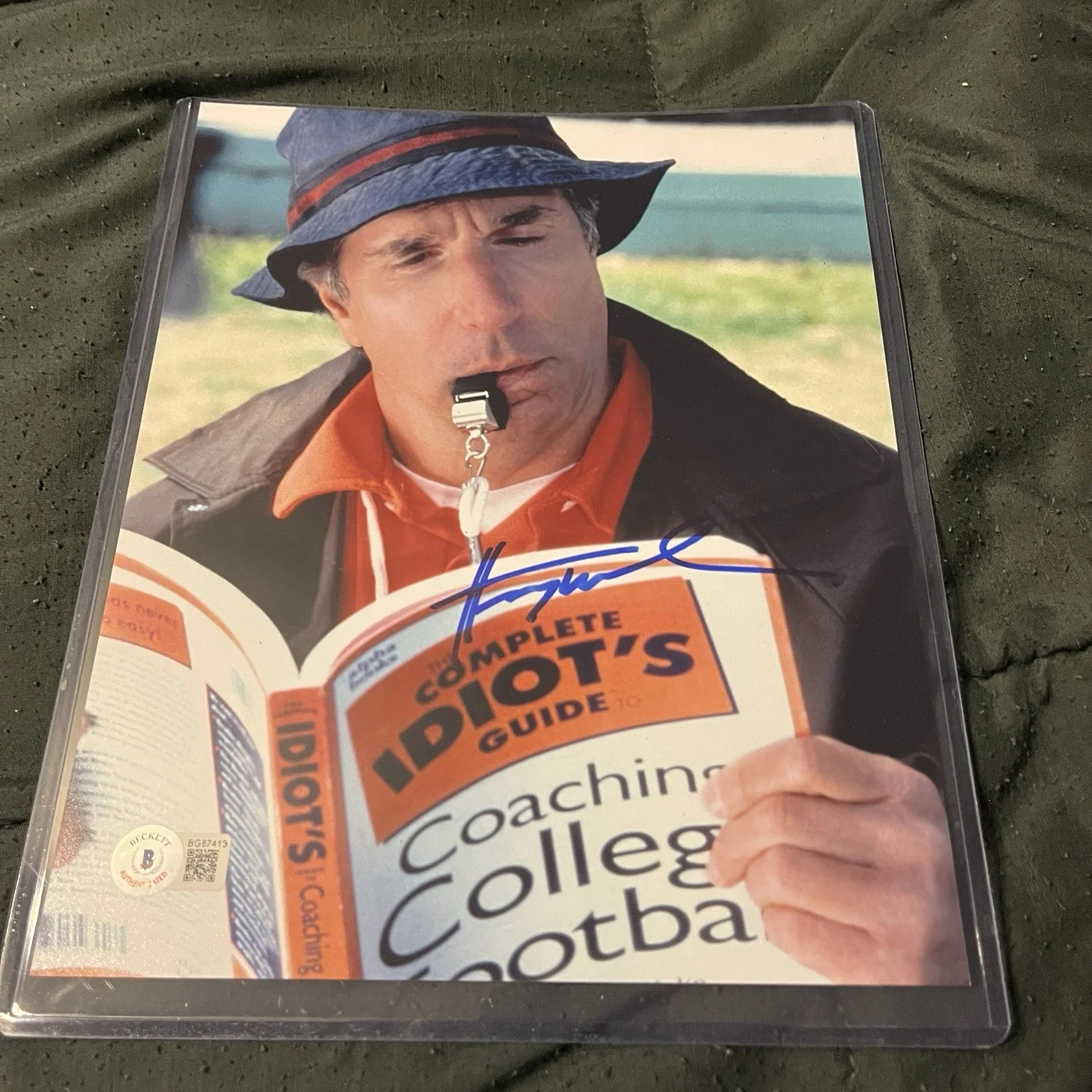 Henry Winkler — Henry Winkler Signed The Waterboy Coach Klein 8x10 Photo With Beckett COA