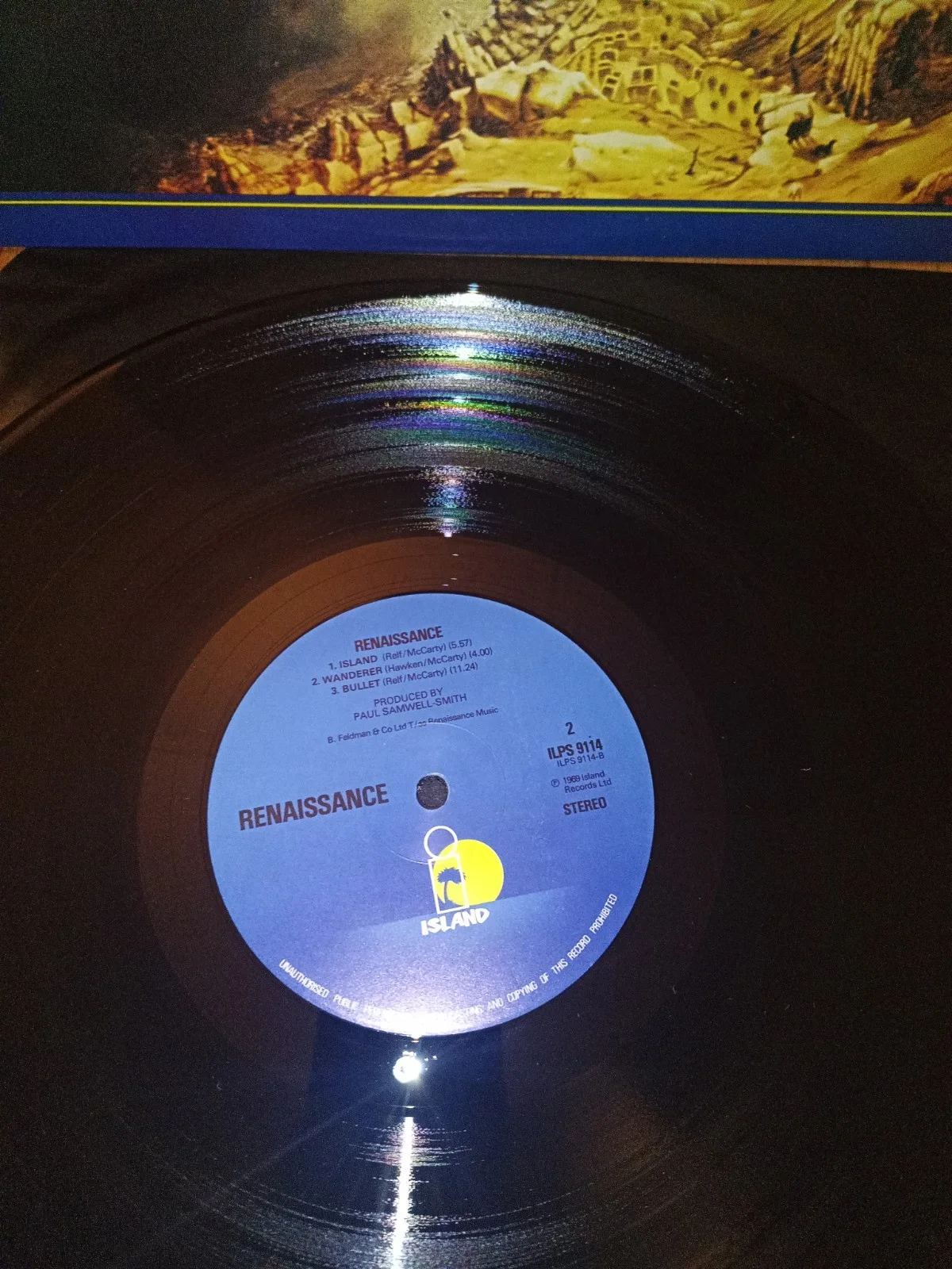 lot of 1969 Renaissance Vinyl LP Record blue rim, image 3