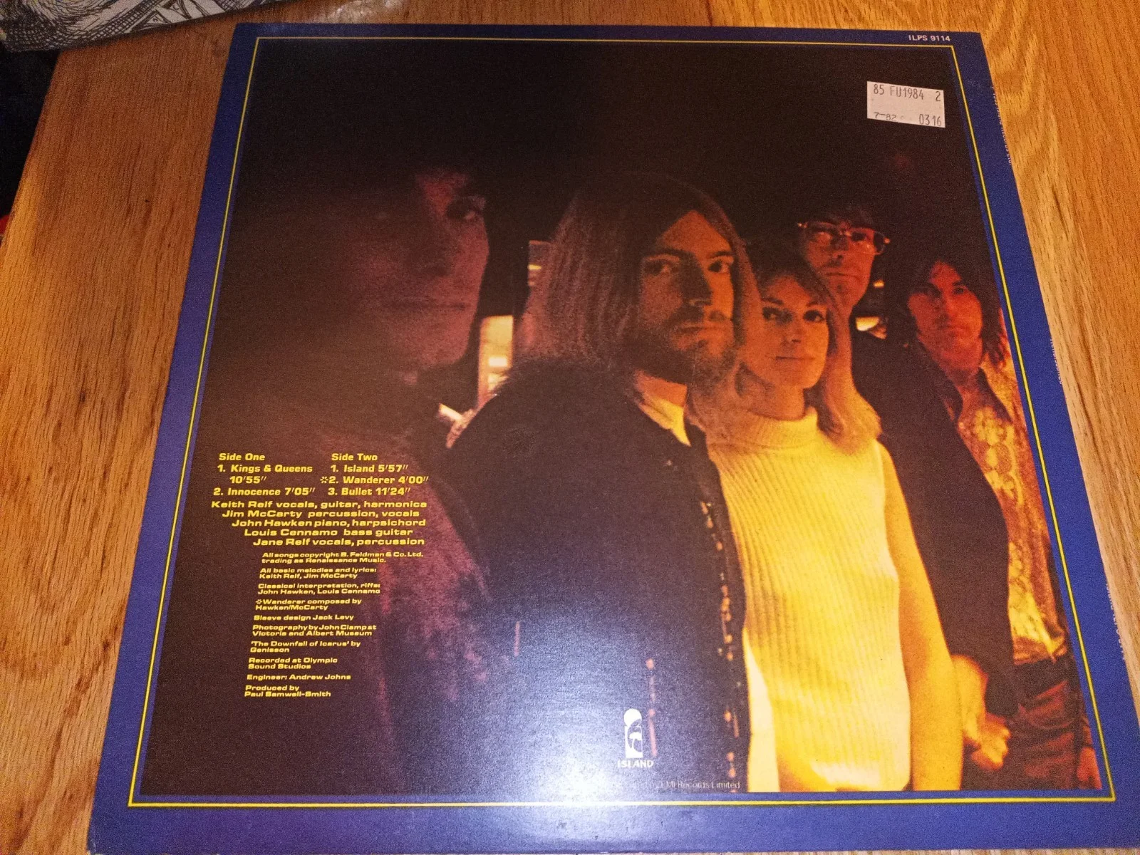 lot of 1969 Renaissance Vinyl LP Record blue rim, image 4