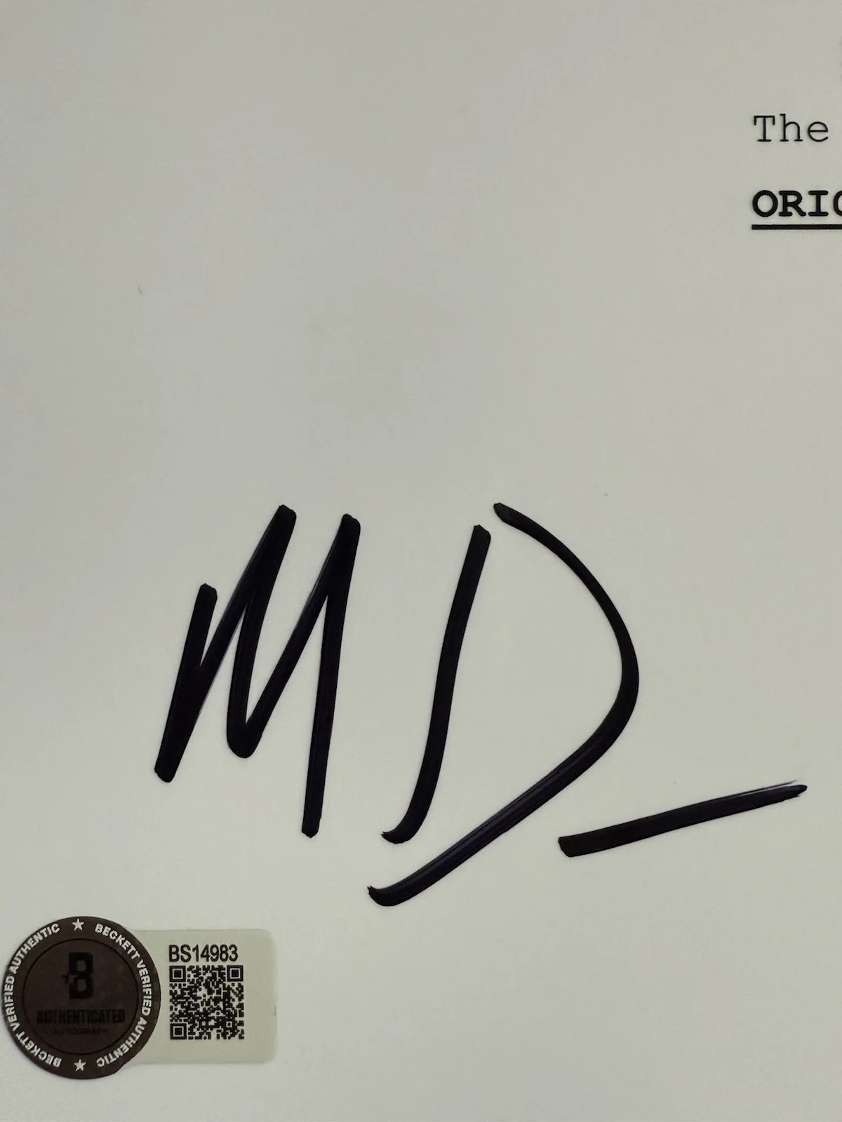 Matt Duffer amd Ross Duffer — MATT DUFFER & ROSS DUFFER SIGNED SCRIPT COVER DUFFER BROTHERS BECKETT BS14983, image 2