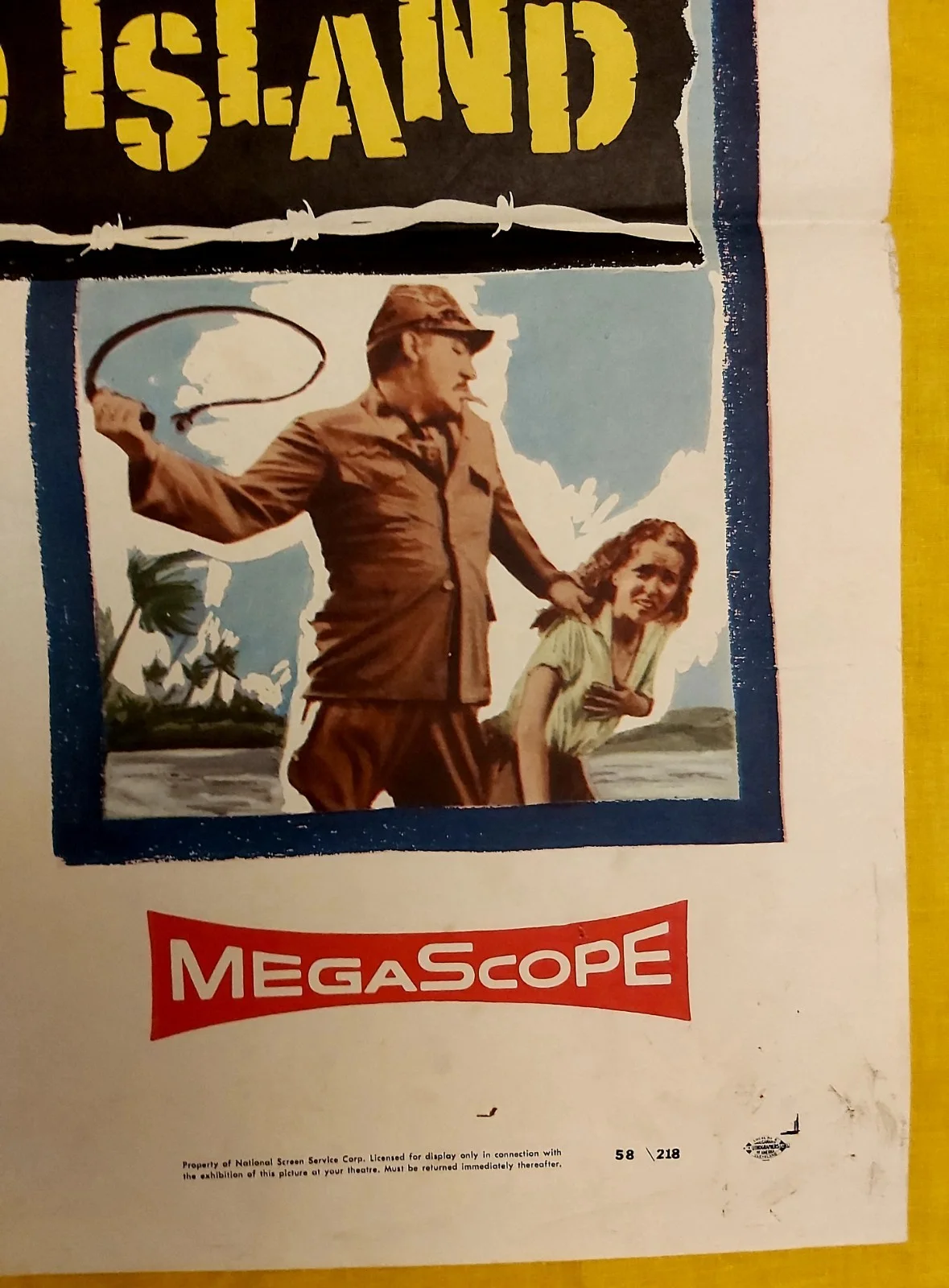 THE CAMP ON BLOOD ISLAND 1958 ORIGINAL USA 1 SHEET POSTER 27 X 41"., изображение 2