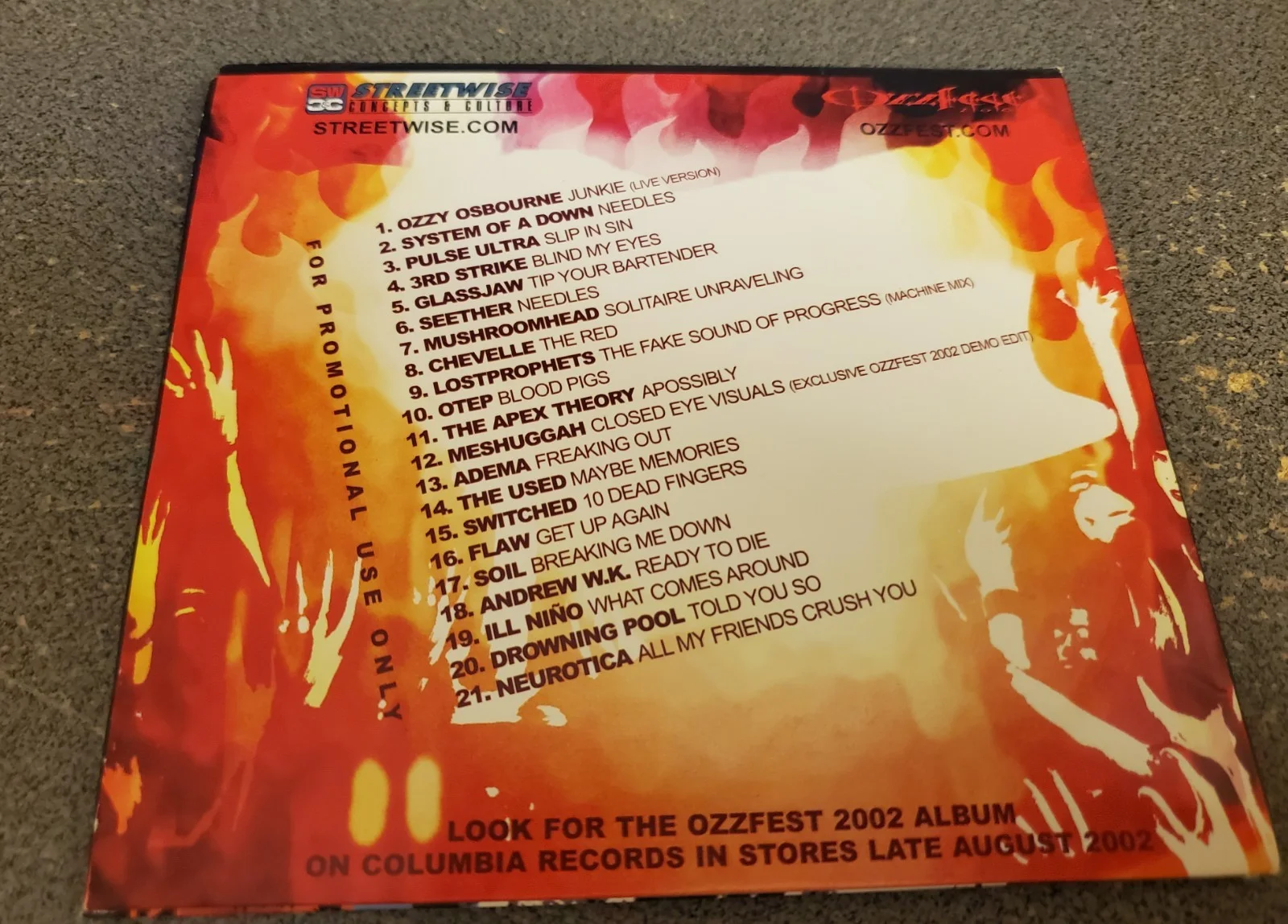Andrew Wk SIGNED Ozzfest 2002 CD Personalized, image 3