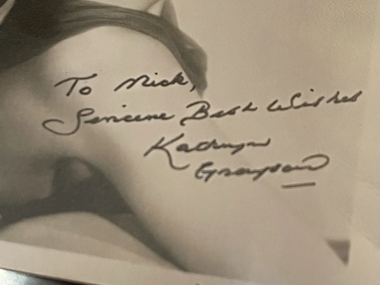 JSA COA KATHRYN GRAYSON SIGNED SMALL PHOTO RARE, image 2