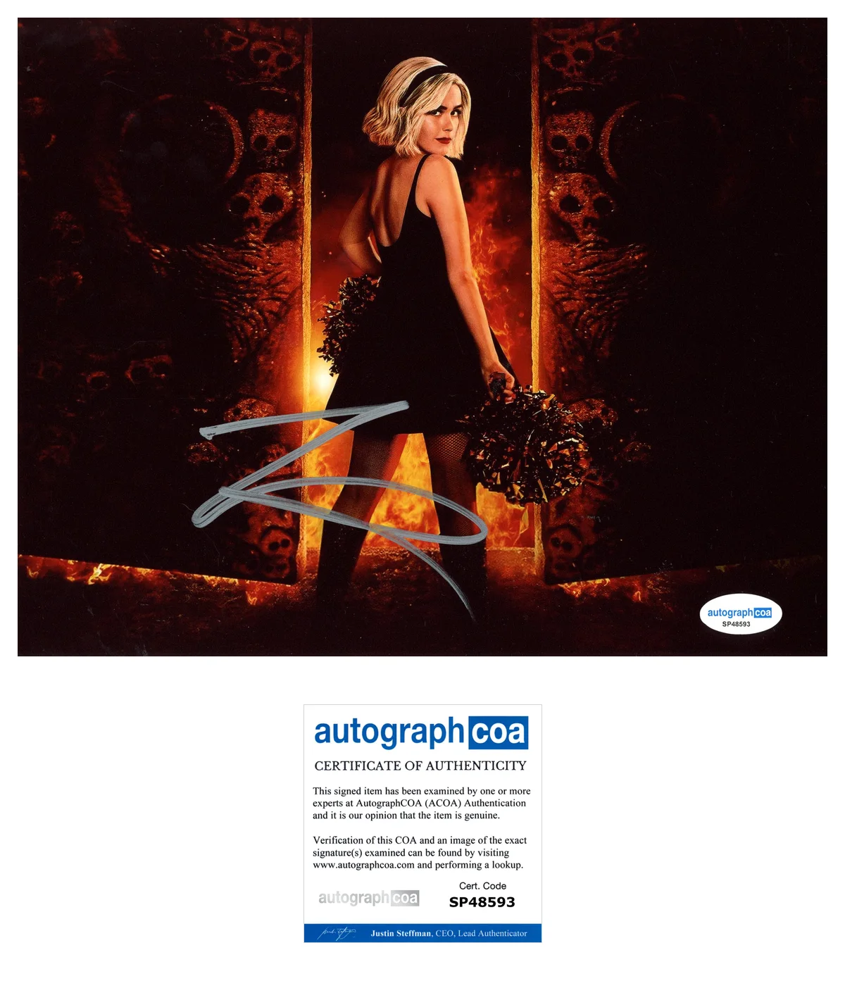 Kiernan Shipka — Kiernan Shipka Signed Autographed 8x10 Chilling Adventures Of Sabrina Photo ACOA