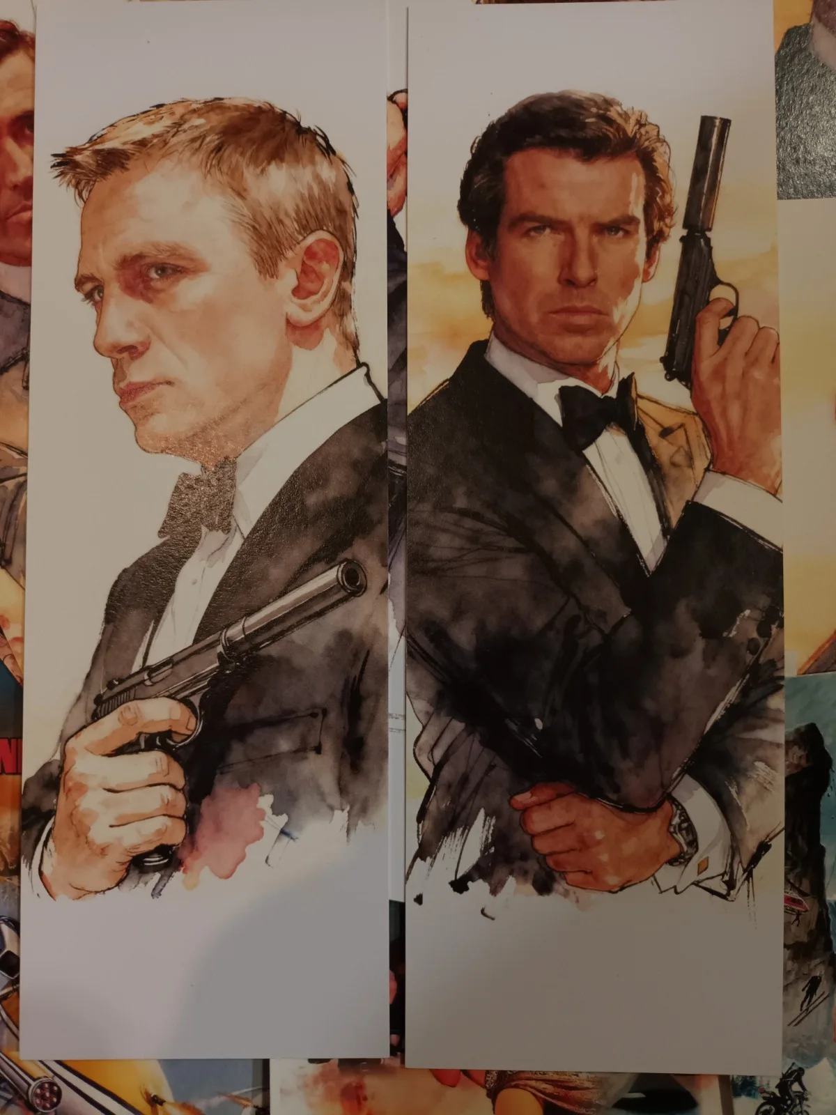 James Bond-007. 20 unoffical matt finish 6x4ins Art Cards & 10 art bookmarkers, изображение 2