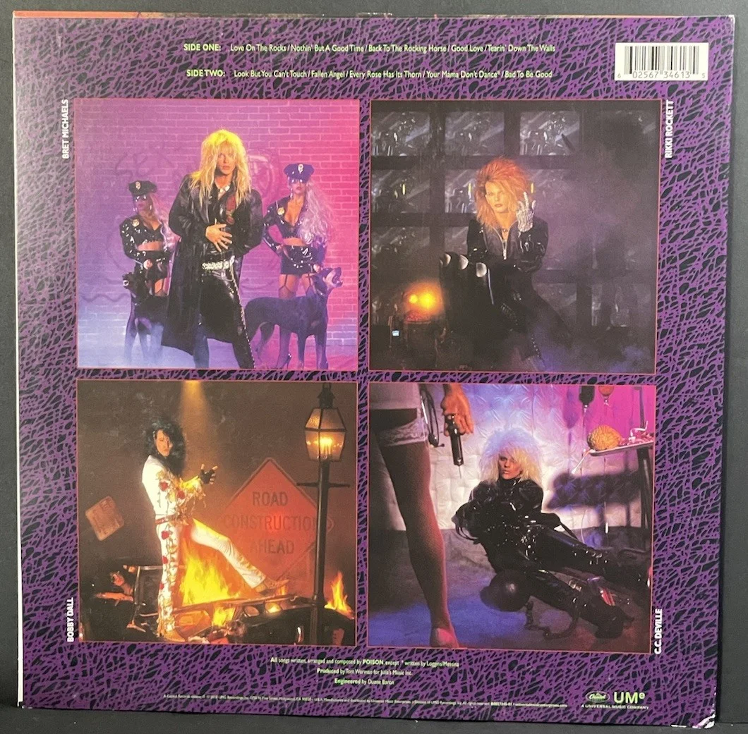 Poison Rikki Rockett Signed Open Up And Say Ah Vinyl Record LP, изображение 3