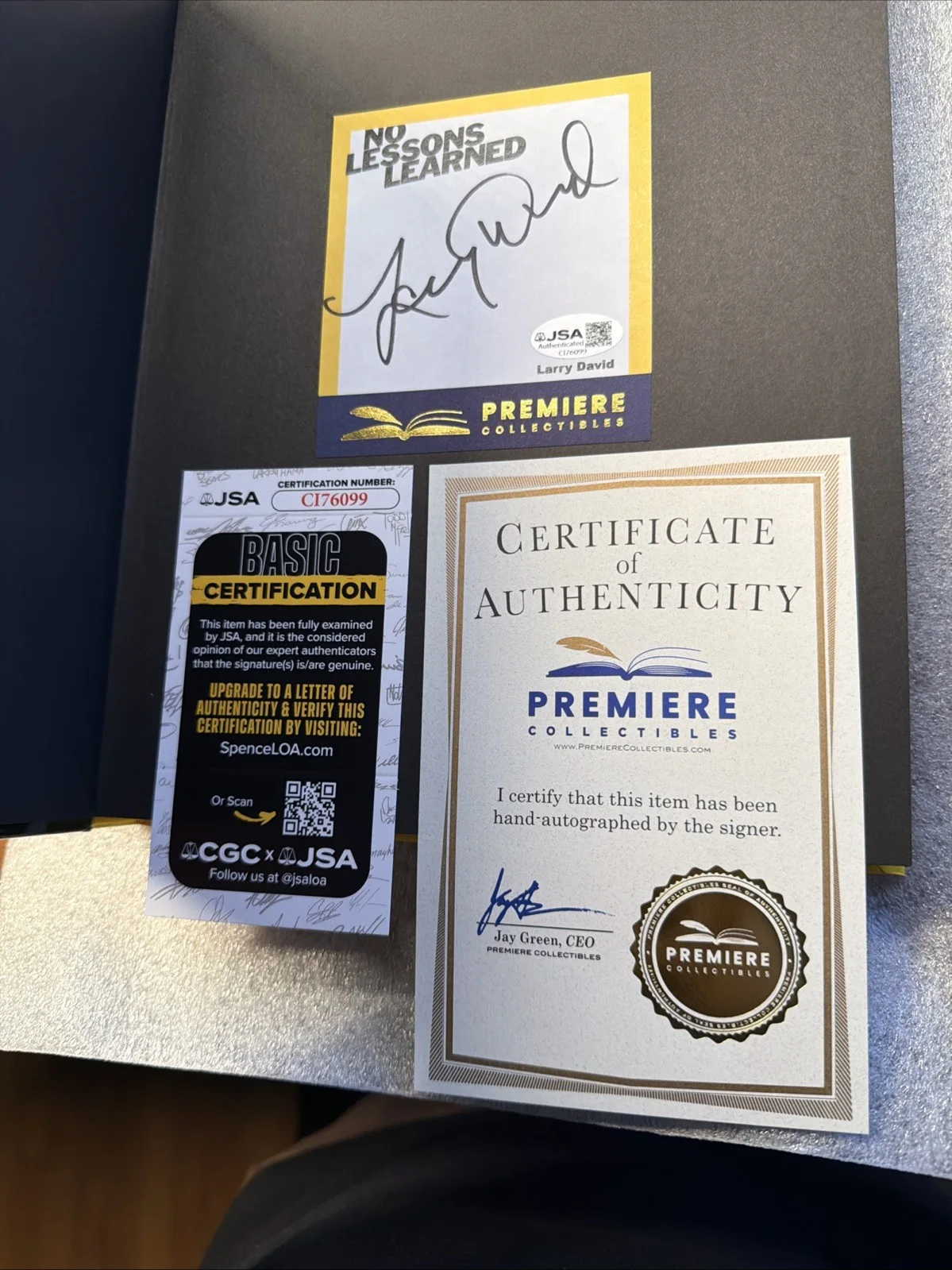 Larry David — Larry David No Lessons Learned The Making of Curb Your Enthusiasm Book SIGNED, изображение 2