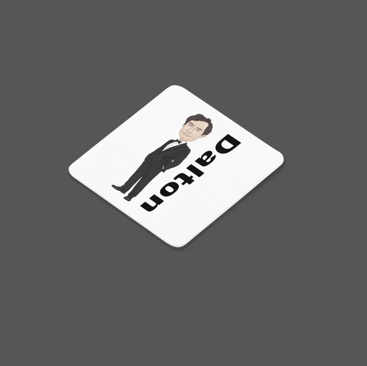James Bond Timothy Dalton Movie theme Cartoon Graphic art Gift MDF Coasters, изображение 2