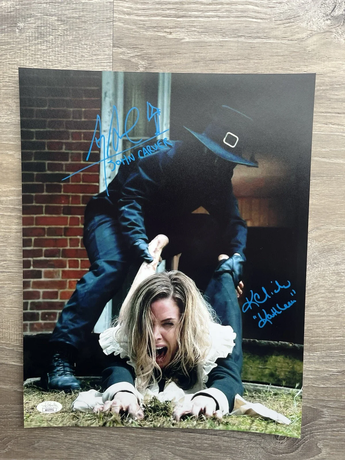 Karen Cliche Alex Armbruster Signed Thanksgiving 11x14 Photo JSA COA John Carver, изображение 2