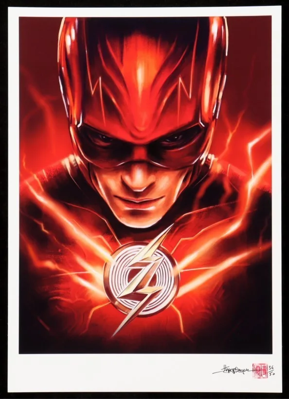 THANG NGUYEN — THANG NGUYEN-FLASH-DC Comics Limited Edition 8x12 Giclee 33/50 (PA Authentic)