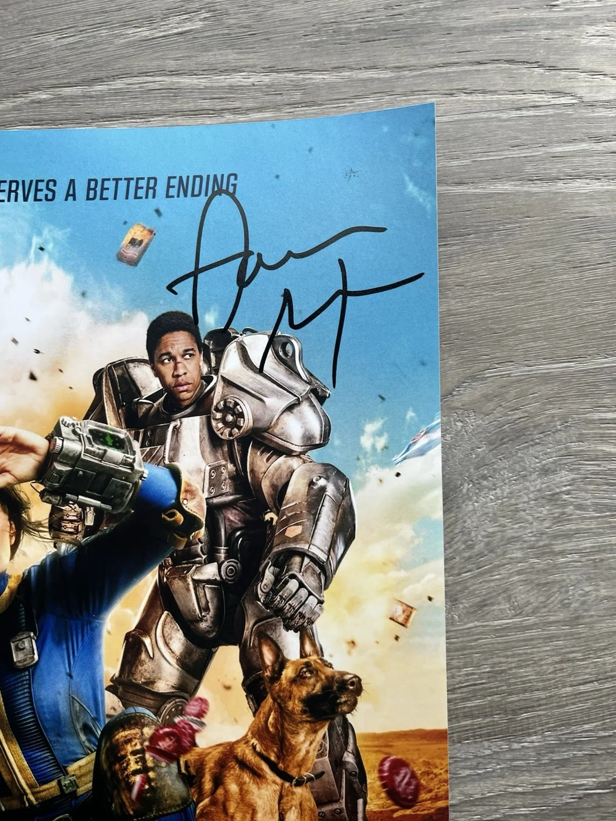 Walton Goggins — Walton Goggins Aaron Moten Signed Fallout 11x17 Photo Beckett COA Ghoul Maximus, изображение 5