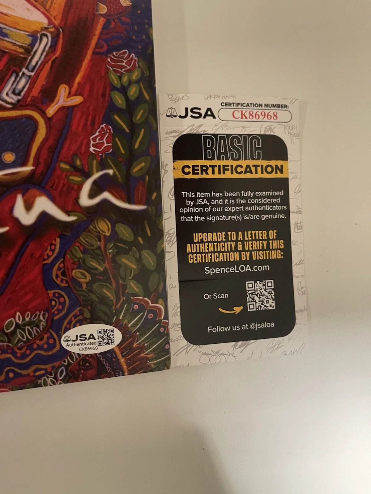 Carlos Santana Signed SUPERNATURAL Vinyl JSA COA Autographed Auto IP a, изображение 3