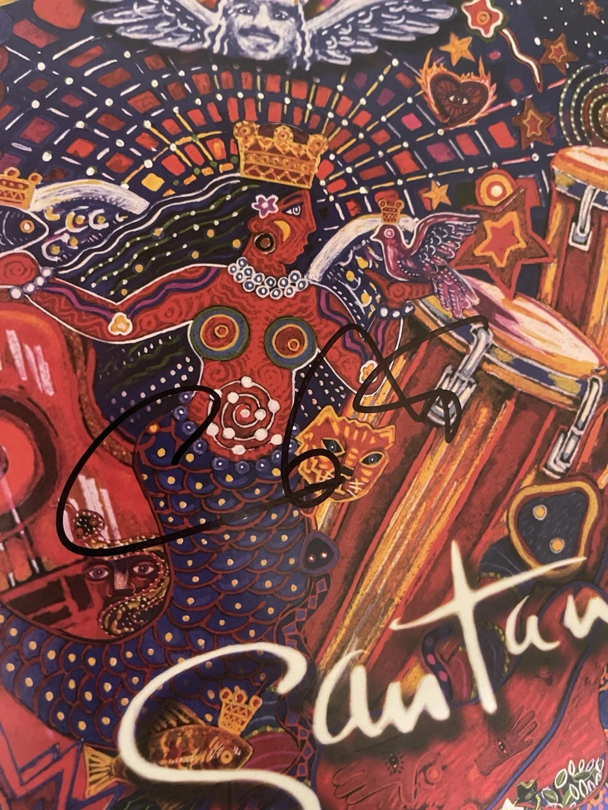 Carlos Santana Signed SUPERNATURAL Vinyl JSA COA Autographed Auto IP b, изображение 2