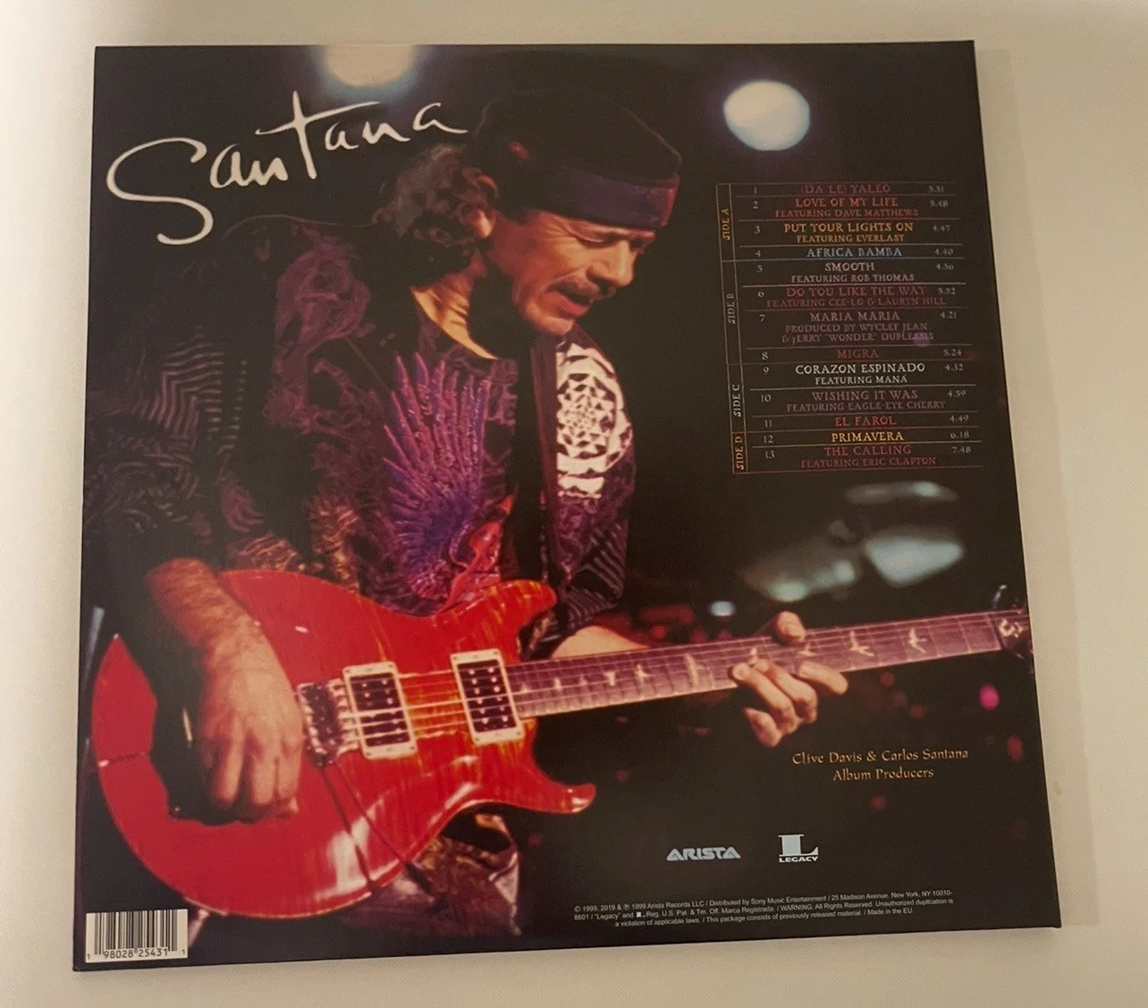 Carlos Santana Signed SUPERNATURAL Vinyl JSA COA Autographed Auto IP b, изображение 4