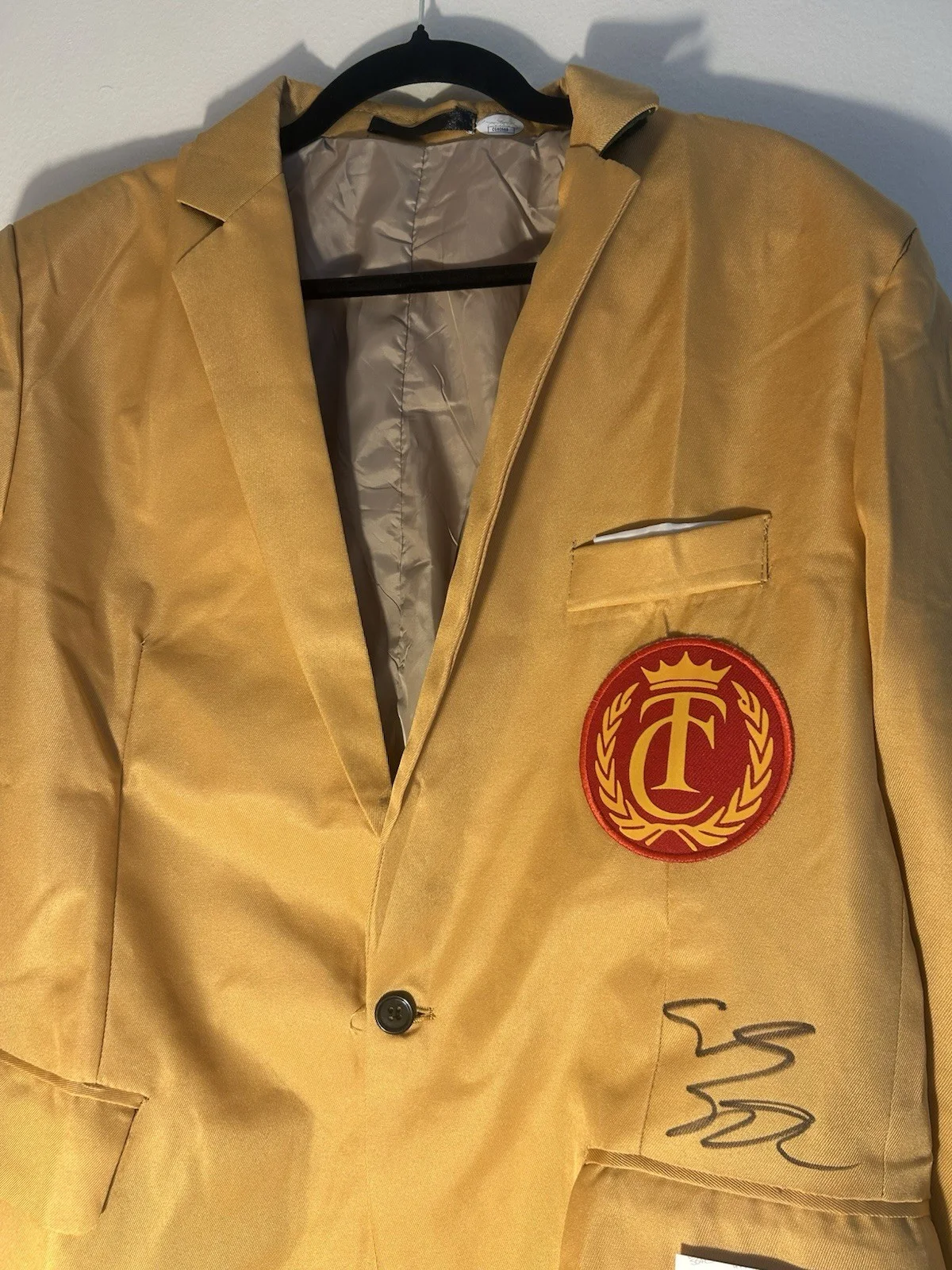 Adam Sandler — Adam Sandler Signed Happy Gilmore Gold Jacket Autographed JSA COA, image 2