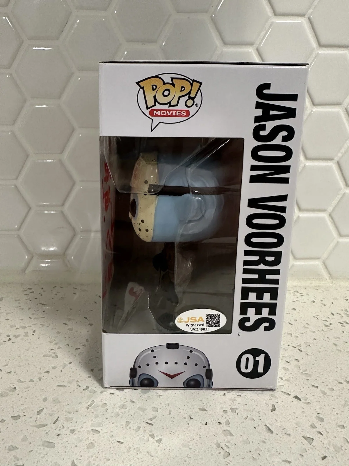 Ari Lehman — Ari Lehman Signed Jason Vorhees Funko Pop #01 Jason Never Dies Inscription - JSA, image 2