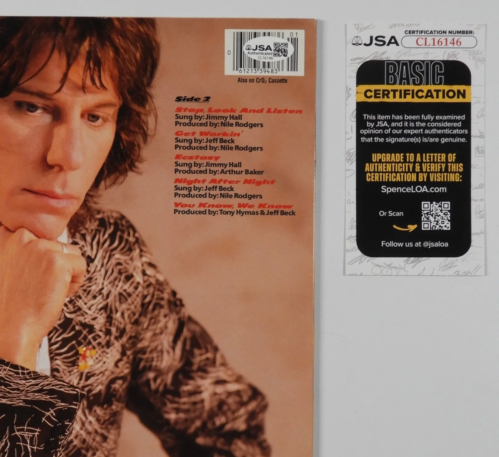 Jeff Beck JSA Signed Autograph Album Record Vinyl Flash, image 3