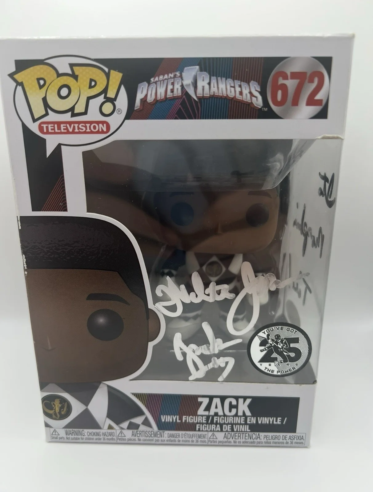 Walter E. Jones Signed Zack Funko #672 w/ “It’s Morphin Time!” Inscrip JSA COA, image 2