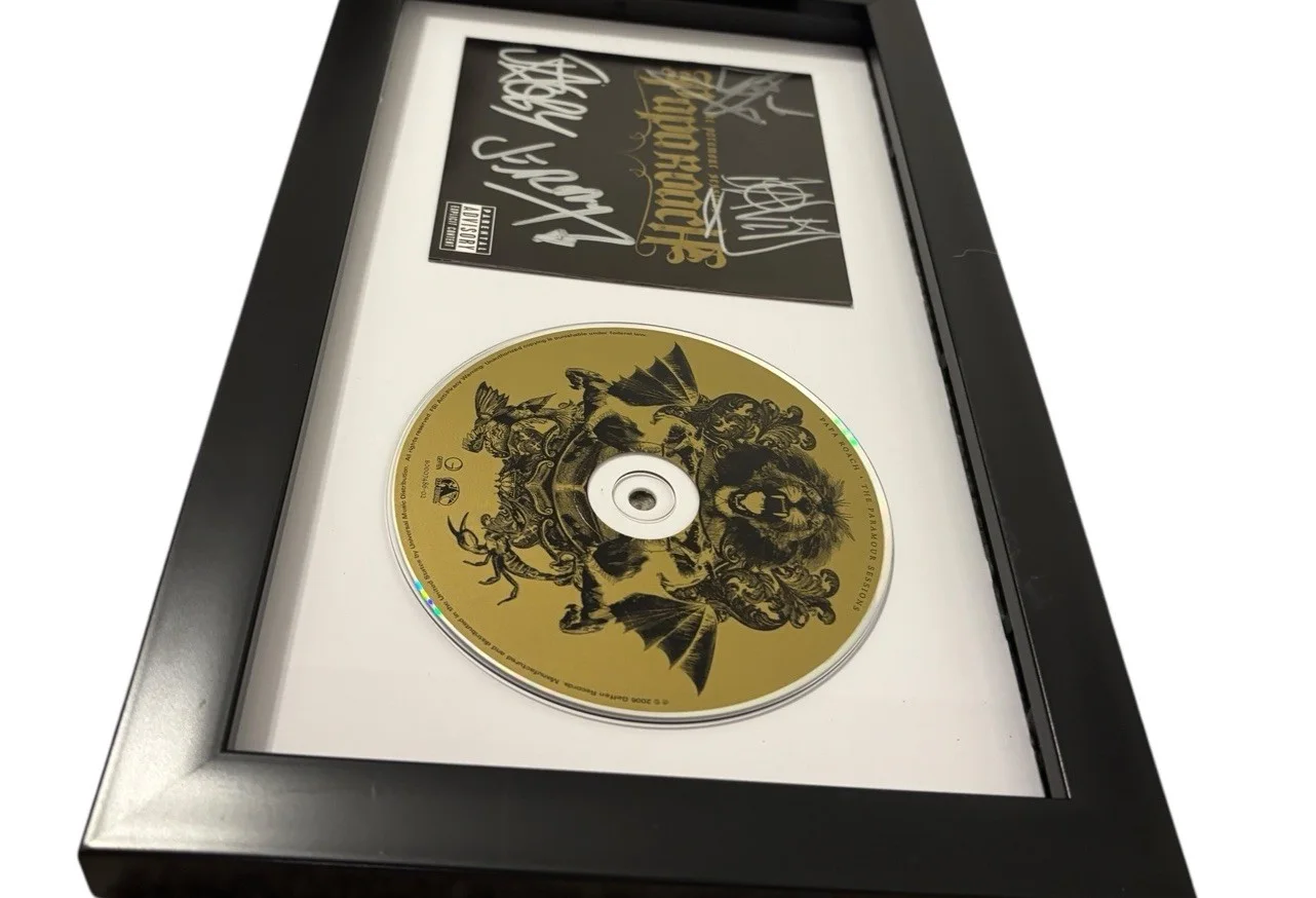 PAPA ROACH SIGNED AUTOGRAPH x4 PARAMOUR SESSIONS FRAMED & MATTED CD JACOBY +3, image 3