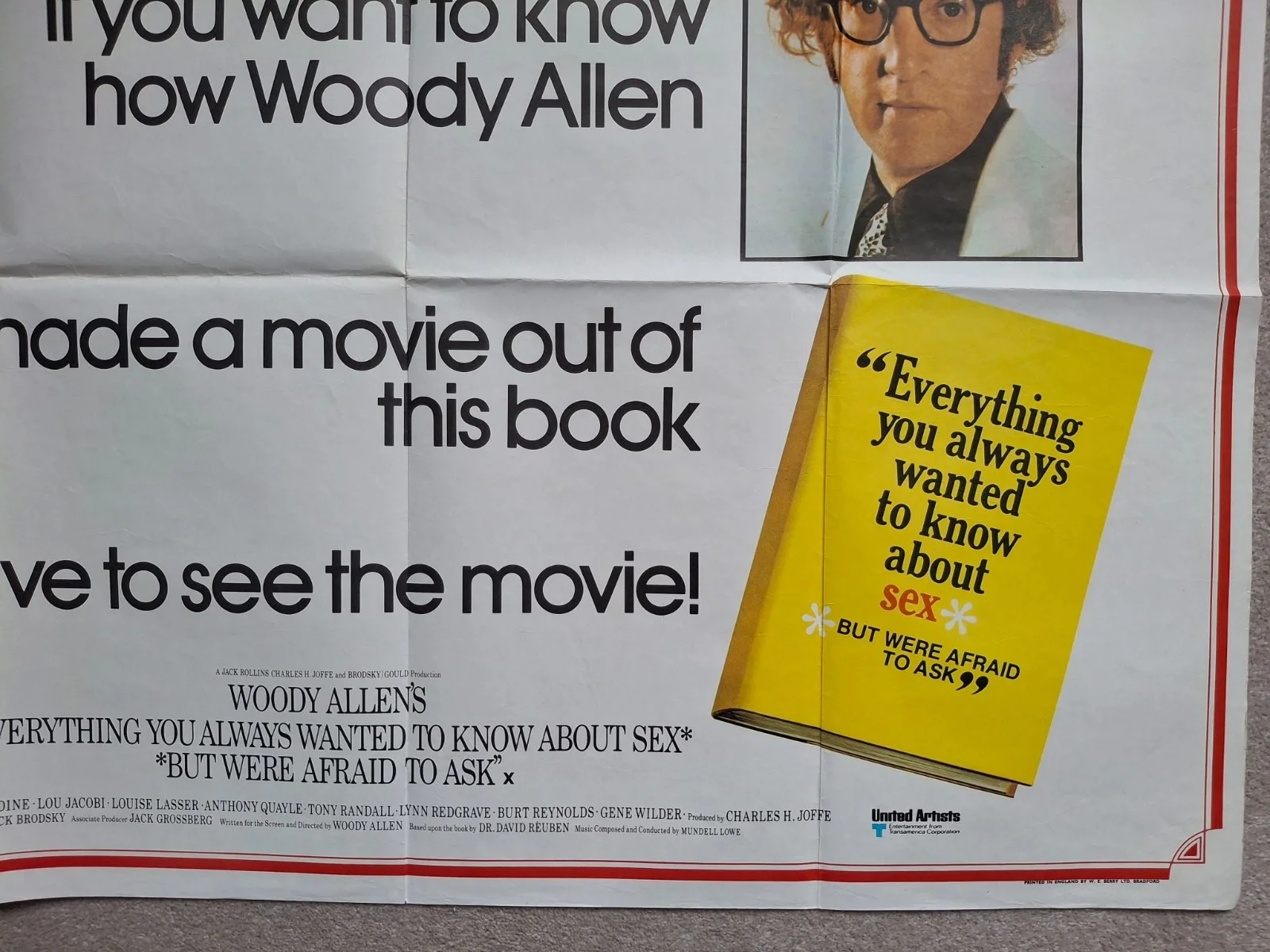 Everything You Wanted To Know About Sex Rare Film Cinema Movie Quad Poster, изображение 4