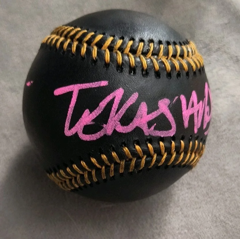 Tekashi 6ix9ine AUTOGRAPHED Black Baseball Pink Ink〰️Beckett Witnessed RARE, изображение 2