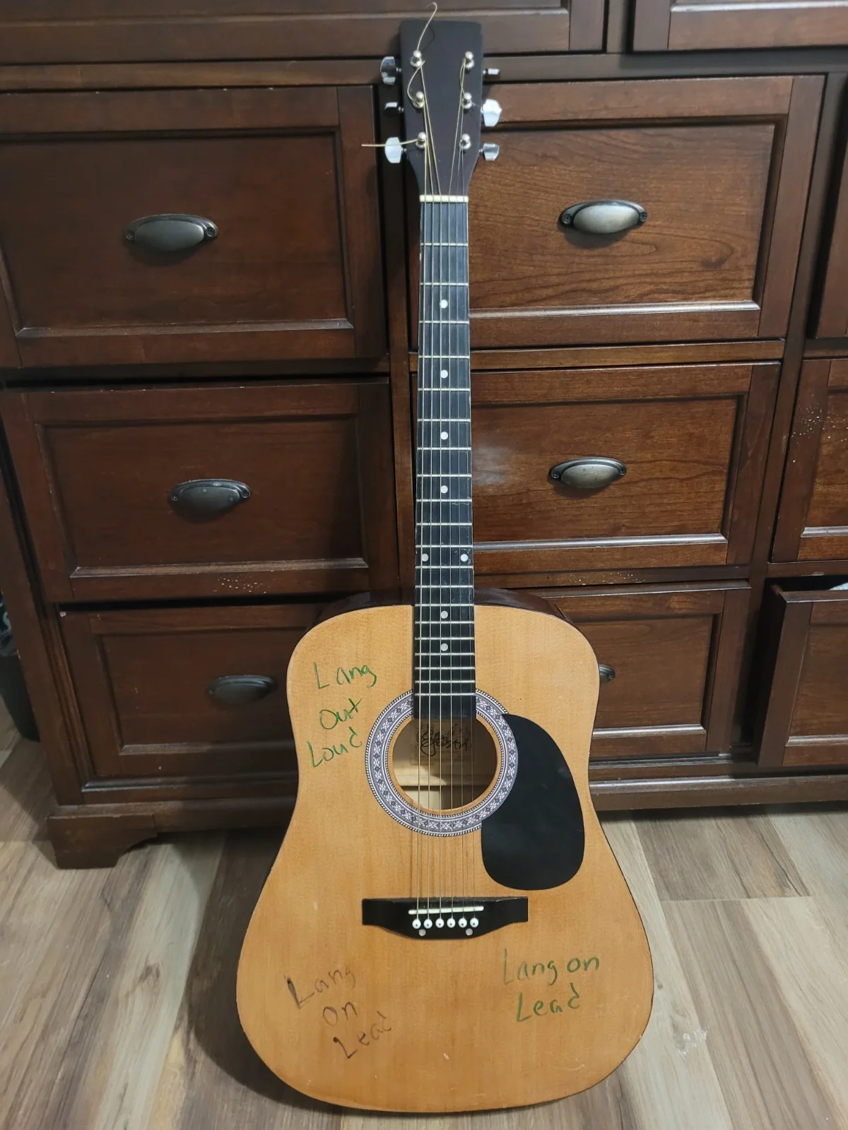 Antichrist Signed Burwood Acoustic Guitar, изображение 5