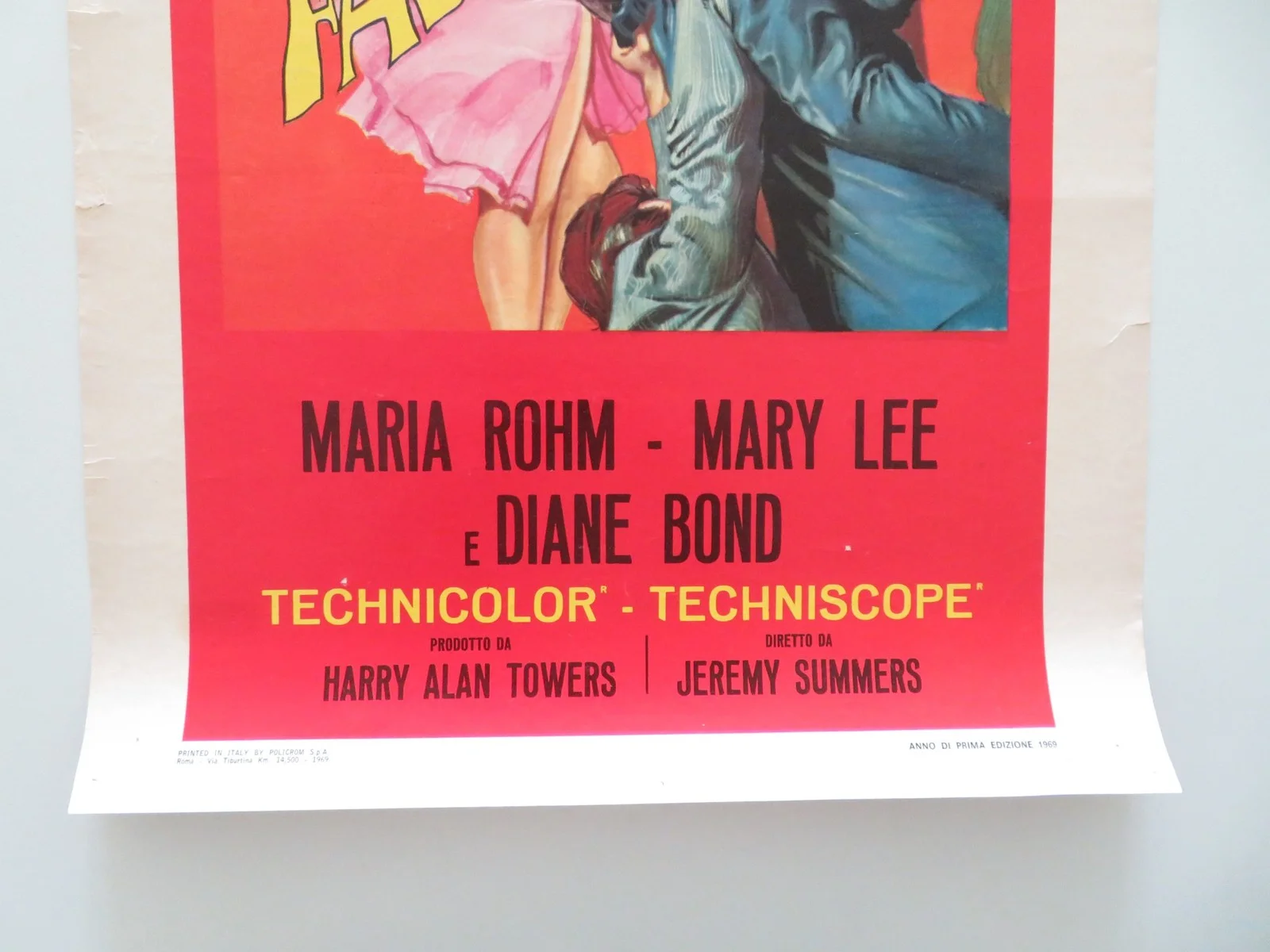 HOUSE OF 1,000 DOLLS ITALIAN LOCANDINA POSTER VINCENT PRICE MARTHA HYER 1969, изображение 4