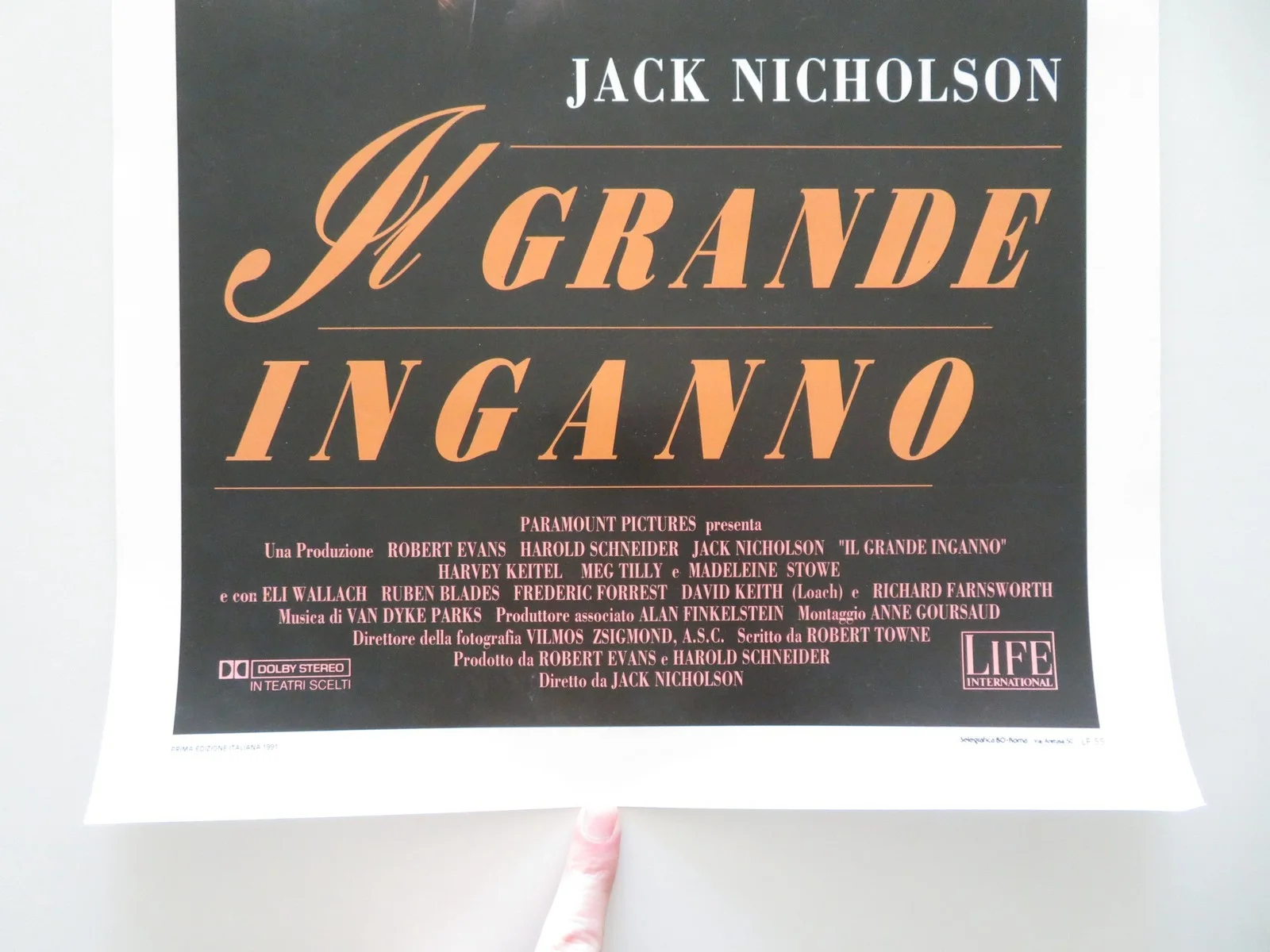 THE TWO JAKES ITALIAN LOCANDINA POSTER JACK NICHOLSON HARVEY KEITEL 1991, изображение 4