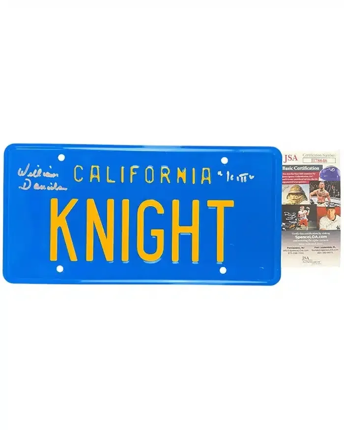 William Daniels — William Daniels signed License Plate K.I.T.T. Knight Rider JSA Authentication, изображение 2