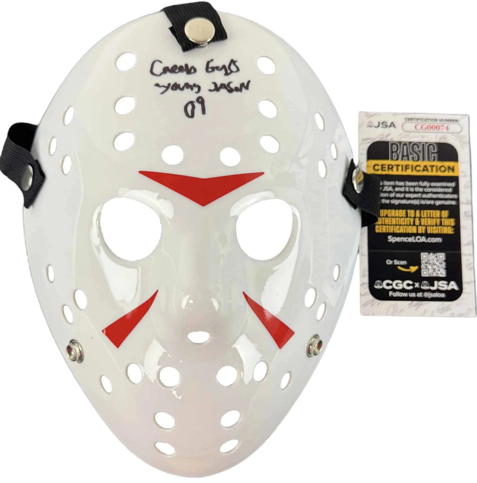 Caleb Guss — Caleb Guss signed Hockey Mask Young Jason Voorhees Friday the 13th 2009 JSA