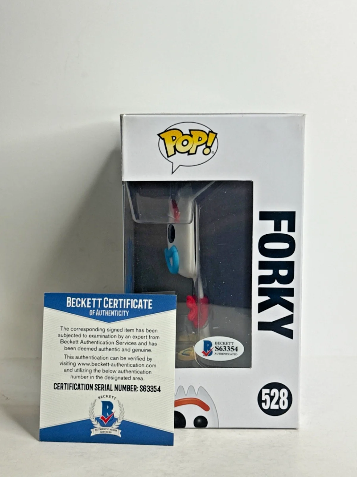 Tony Hale — Tony Hale Signed Toy Story 4 Forky Funko #528 BAS S63354, image 2