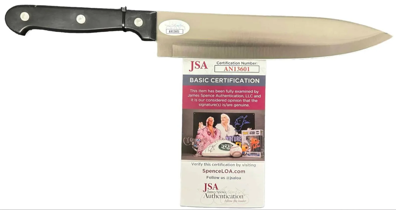 Erik Preston — Erik Preston signed Real Knife Young Michael Myers Halloween JSA Authentication, image 2