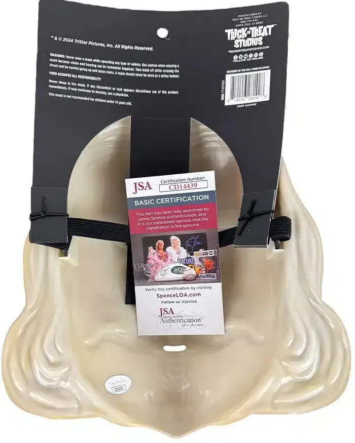 Alex Armbruster — Alex Armbruster signed Mask John Carver - Thanksgiving JSA Authentication, image 2