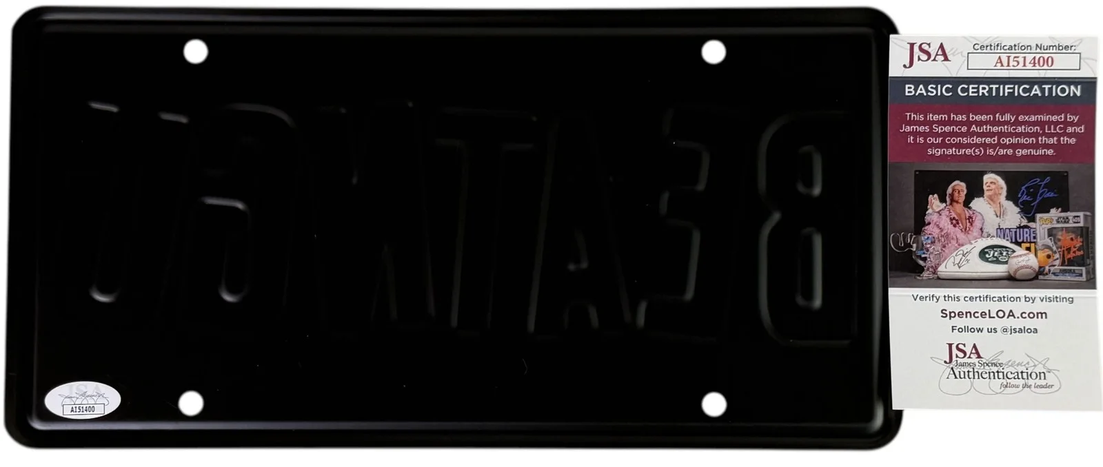 Jonathan Breck, Kevin Ball — Jonathan Breck & Kevin Ball signed License Plate BEATNGU! JSA Authentication, image 3