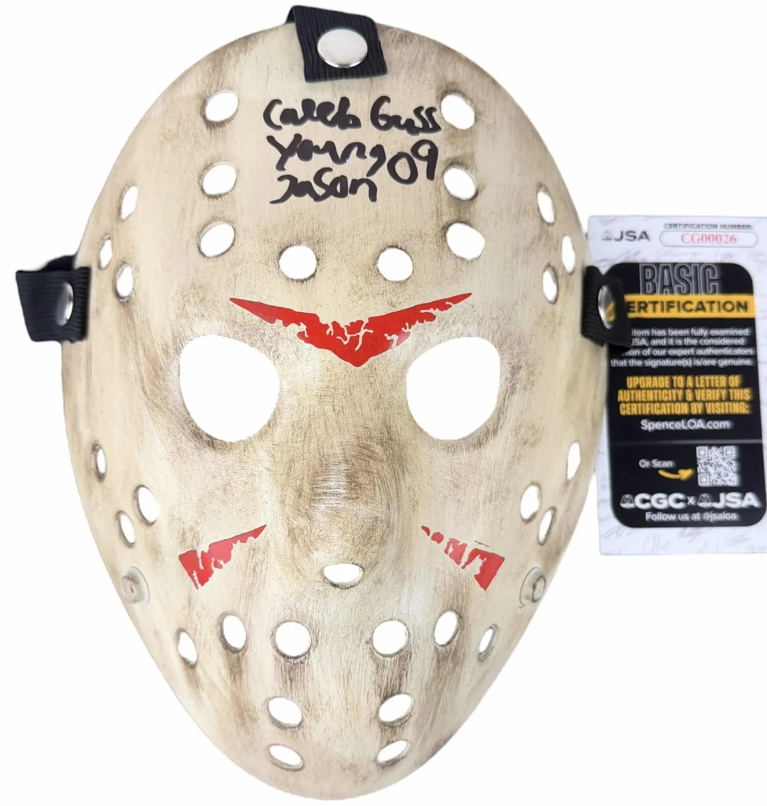 Caleb Guss — Caleb Guss signed Hockey Mask Young Jason Voorhees Friday the 13th 2009 JSA