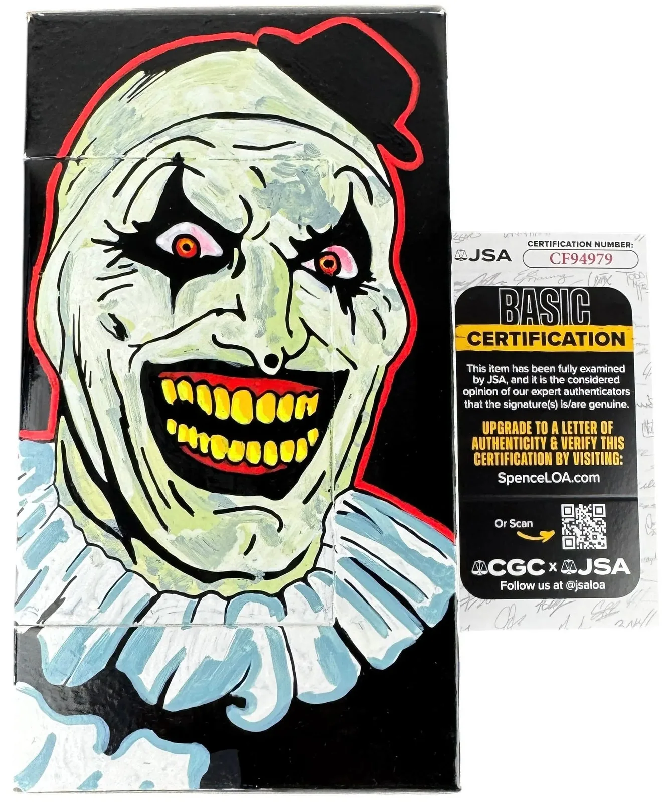 Mike Giannelli — Mike Giannelli signed Funko Pop Art the Clown Terrifier All JSA Authentication, image 3