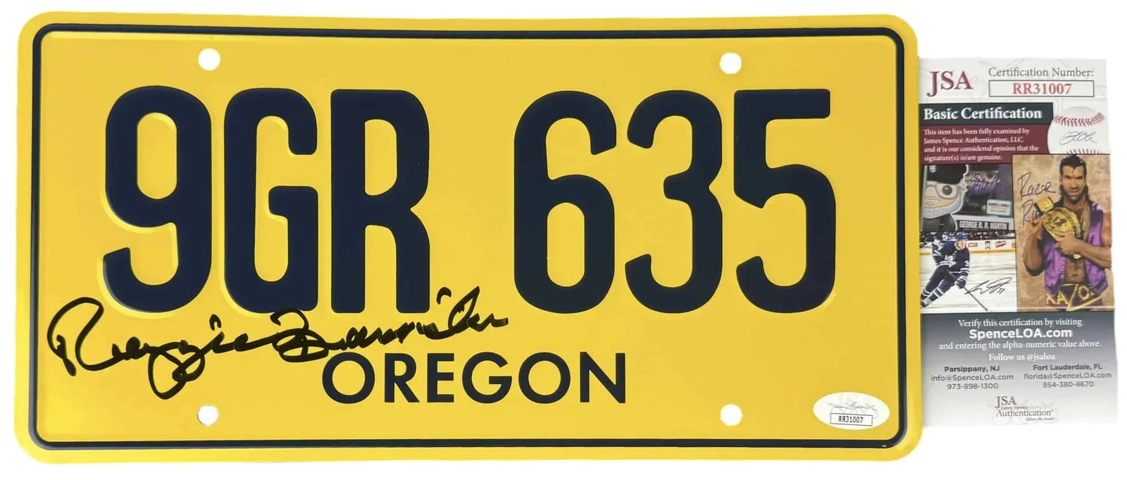 Reggie Bannister — Reggie Bannister signed License Plate Phantasm JSA Authentication, image 2