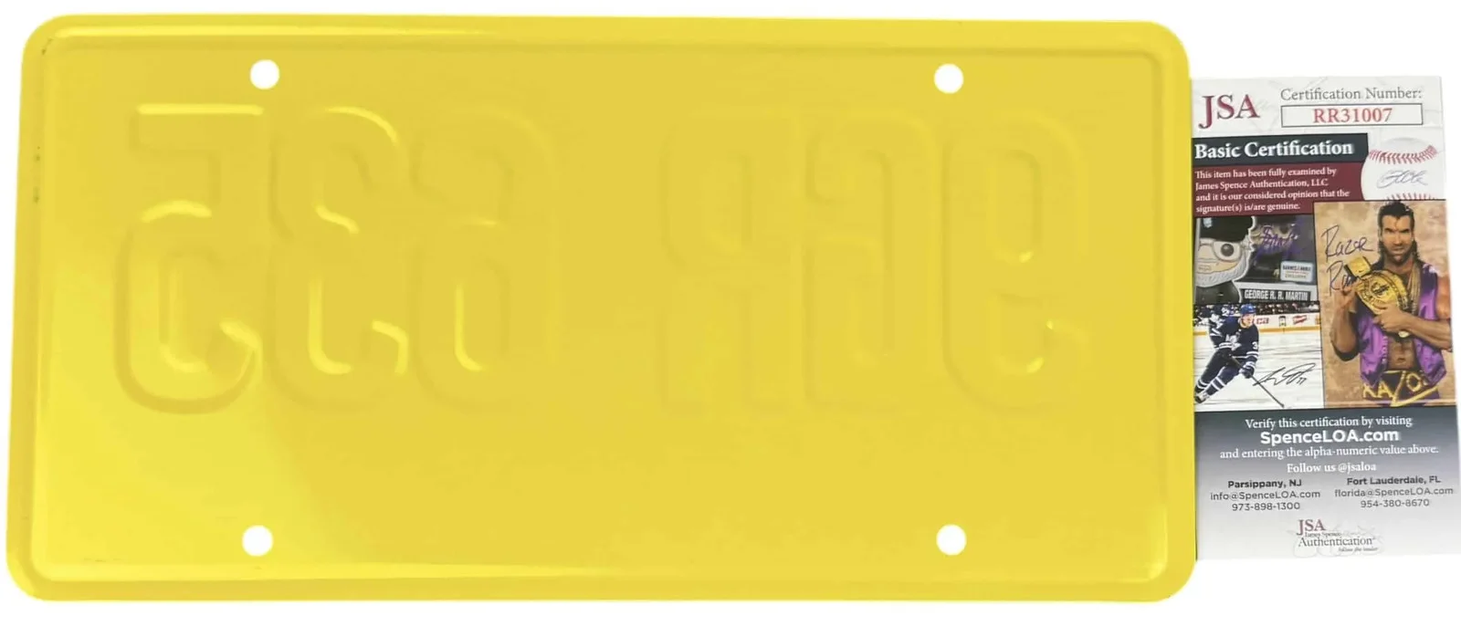 Reggie Bannister — Reggie Bannister signed License Plate Phantasm JSA Authentication, image 3