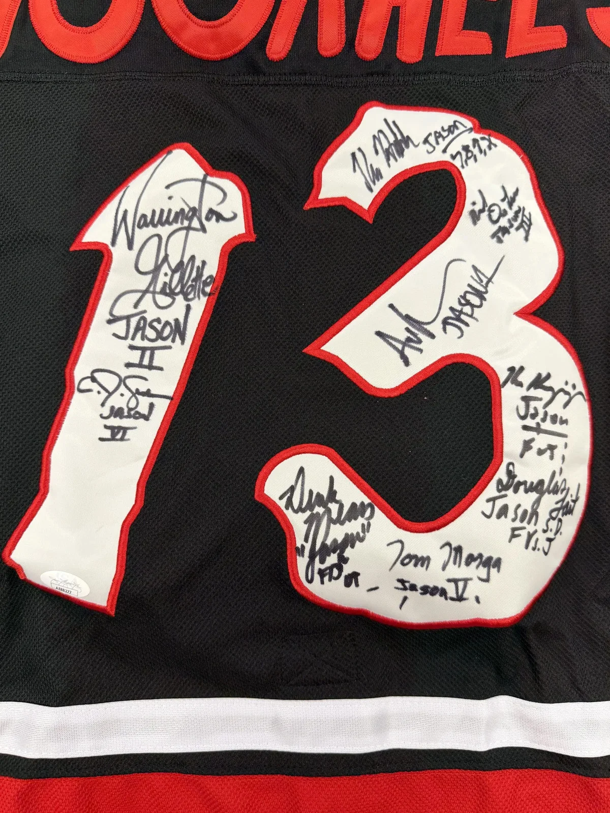 Ari Lehman, Warrington Gillette, Mike DeLuna, Tom Morga, CJ JSA Authentication, image 3