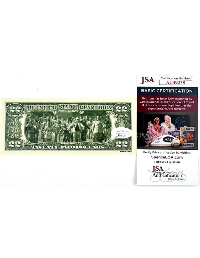 Michael Tomaso — Michael Tomaso signed Faux Dollar Bill Zombie Football JSA Authentication, image 2