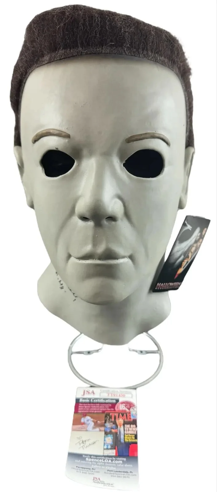 Brad Loree — Brad Loree signed Michael Myers Mask Halloween Resurrection 8 JSA Authentication, image 2